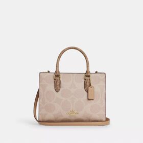 Maggie kleine Tote bag van Signature Canvas met blokprint