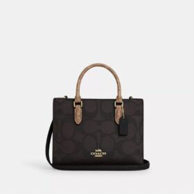 Maggie kleine Tote bag van Signature Canvas met blokprint