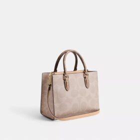 Maggie kleine Tote bag van Signature Canvas met blokprint