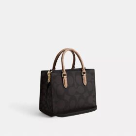Maggie kleine Tote bag van Signature Canvas met blokprint