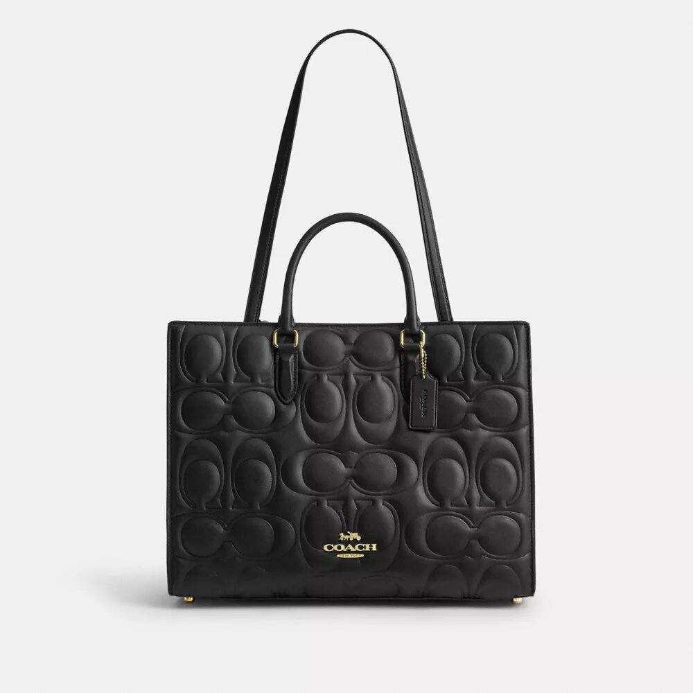 Maggie-tote bag van kenmerkend leer
