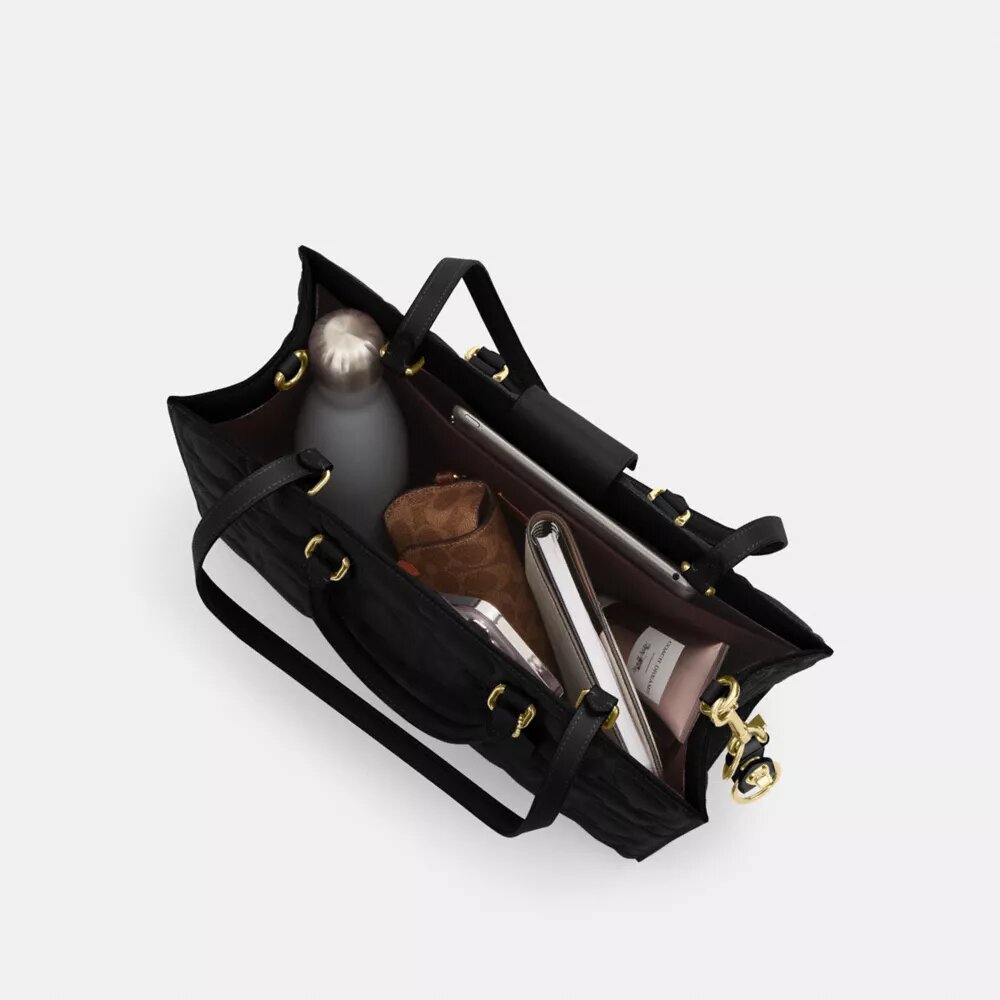 Maggie-tote bag van kenmerkend leer