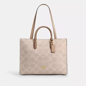 Maggie Tote bag van Signature Canvas met blokprint