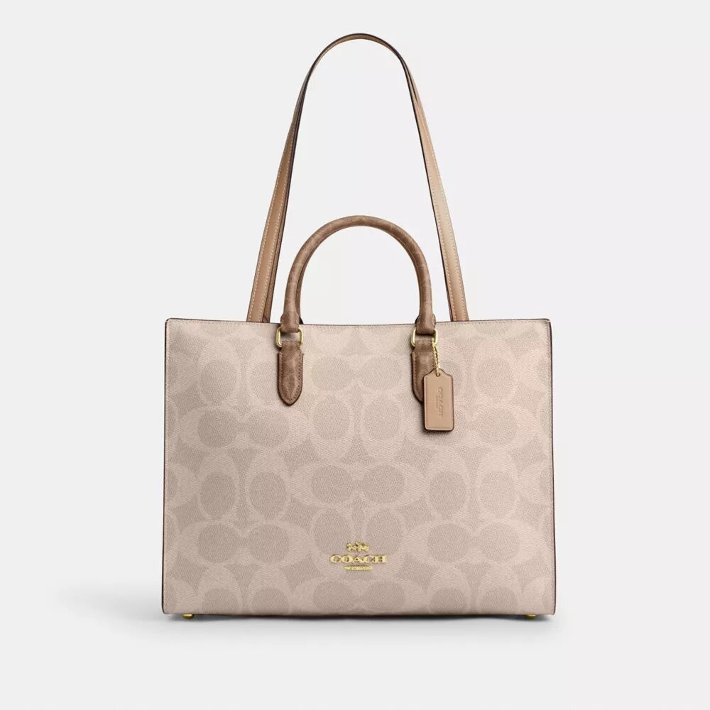 Maggie Tote bag van Signature Canvas met blokprint