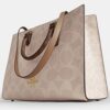 Maggie Tote bag van Signature Canvas met blokprint