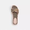 Margot houten sandal in kenmerkend jacquard