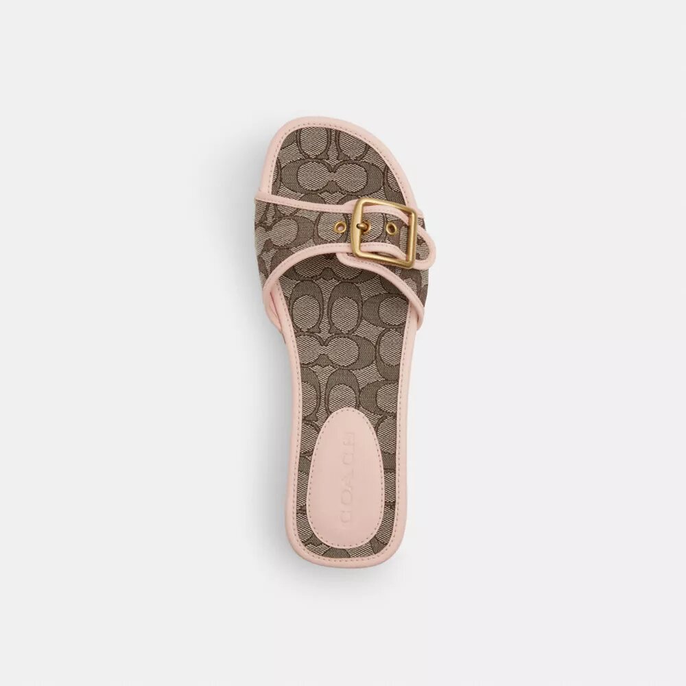 Margot houten sandal in kenmerkend jacquard