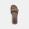 Margot houten sandal in kenmerkend jacquard