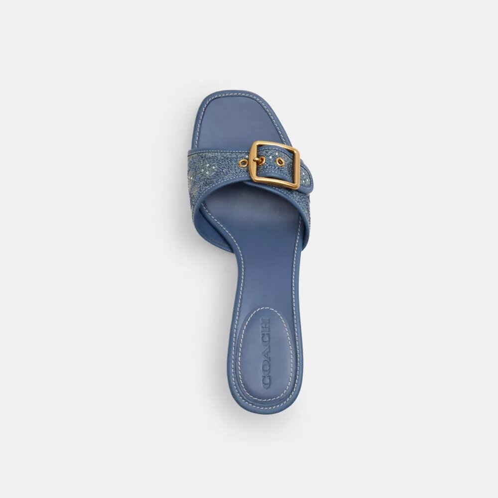 Margot-sandalen in Crystal Signature Denim