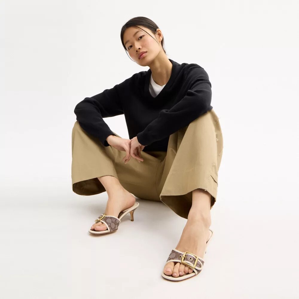 Margot-sandalen in kenmerkend jacquard