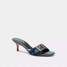 Margot-sandalen met kenmerkend denim-patchwork