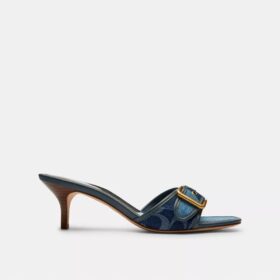 Margot-sandalen met kenmerkend denim-patchwork