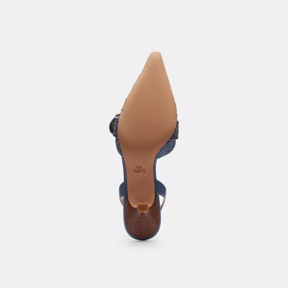 Margot-slingbacks in Crystal Signature Denim