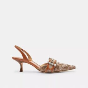 Margot-slingbacks in Crystal Signature Jacquard