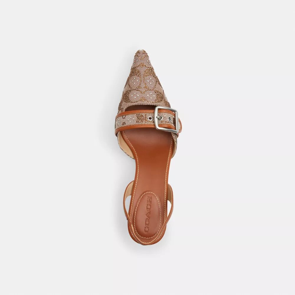 Margot-slingbacks in Crystal Signature Jacquard