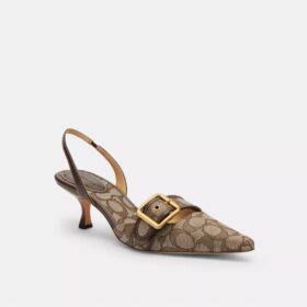 Margot-slingbacks van kenmerkend jacquard