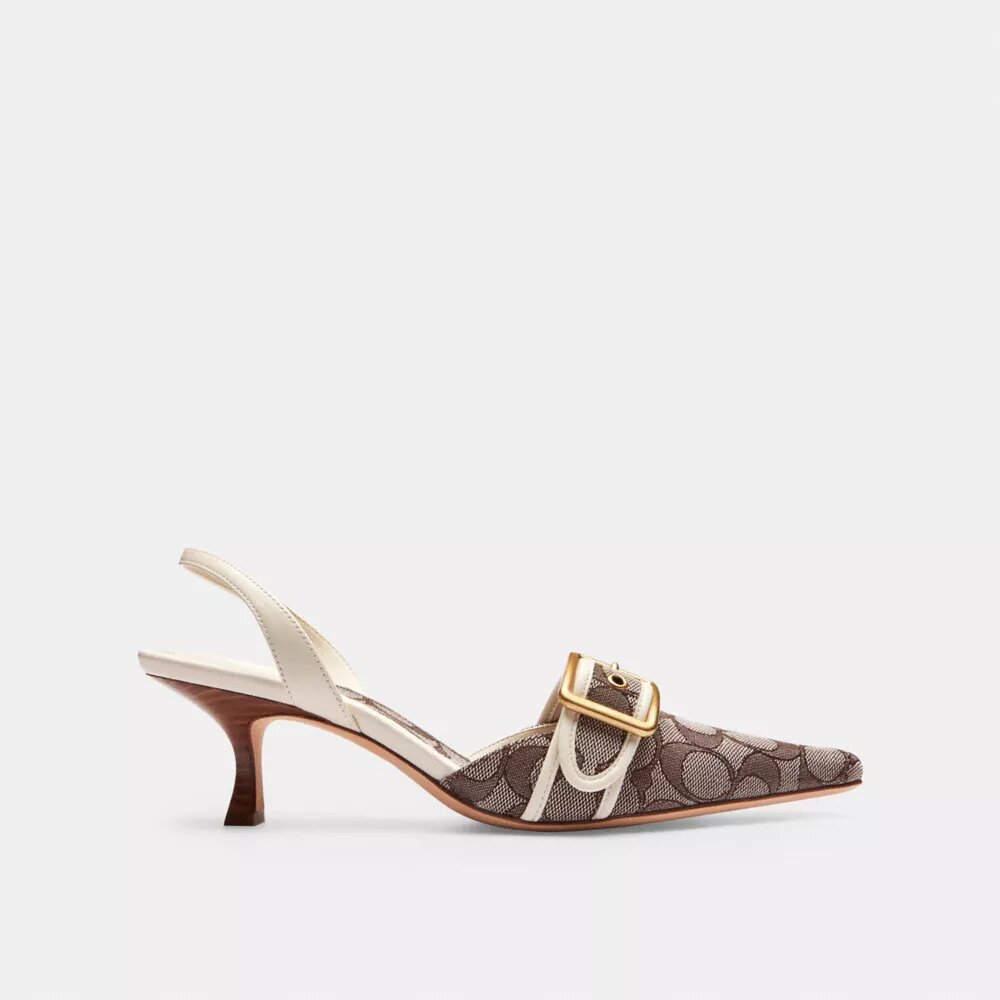 Margot-slingbacks van kenmerkend jacquard