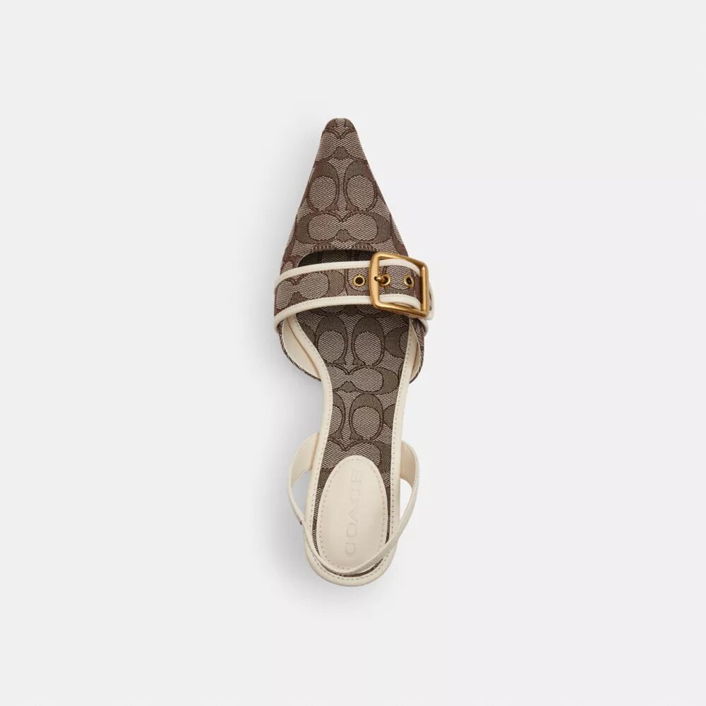 Margot-slingbacks van kenmerkend jacquard