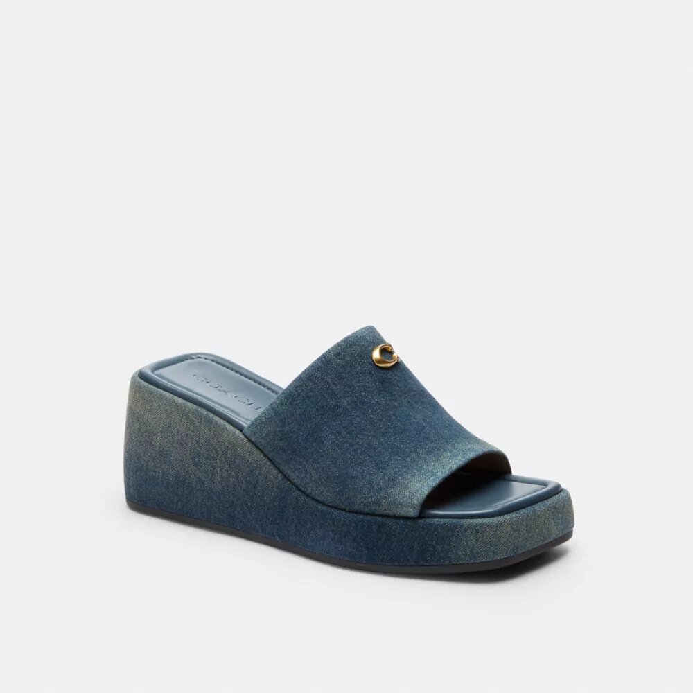 Marie-Plateausandalen in ‘Loved Denim’