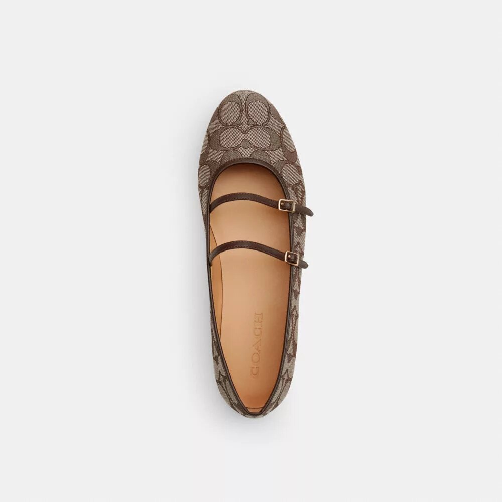 Mary Janes met dubbele gesp in kenmerkend jacquard