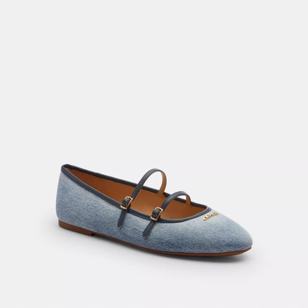 Mary Janes met dubbele gesp in Loved Denim