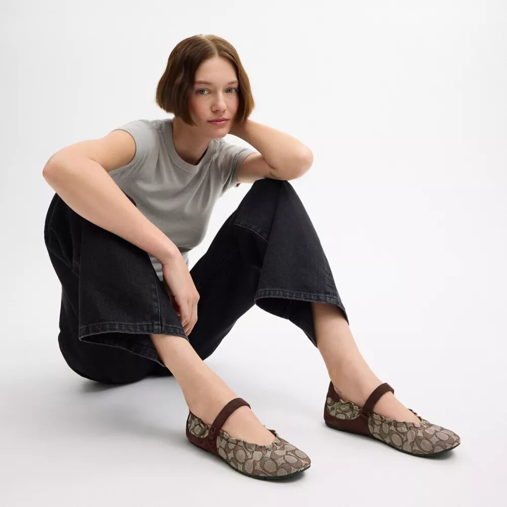 Mary Janes-sneaker in kenmerkend jacquard
