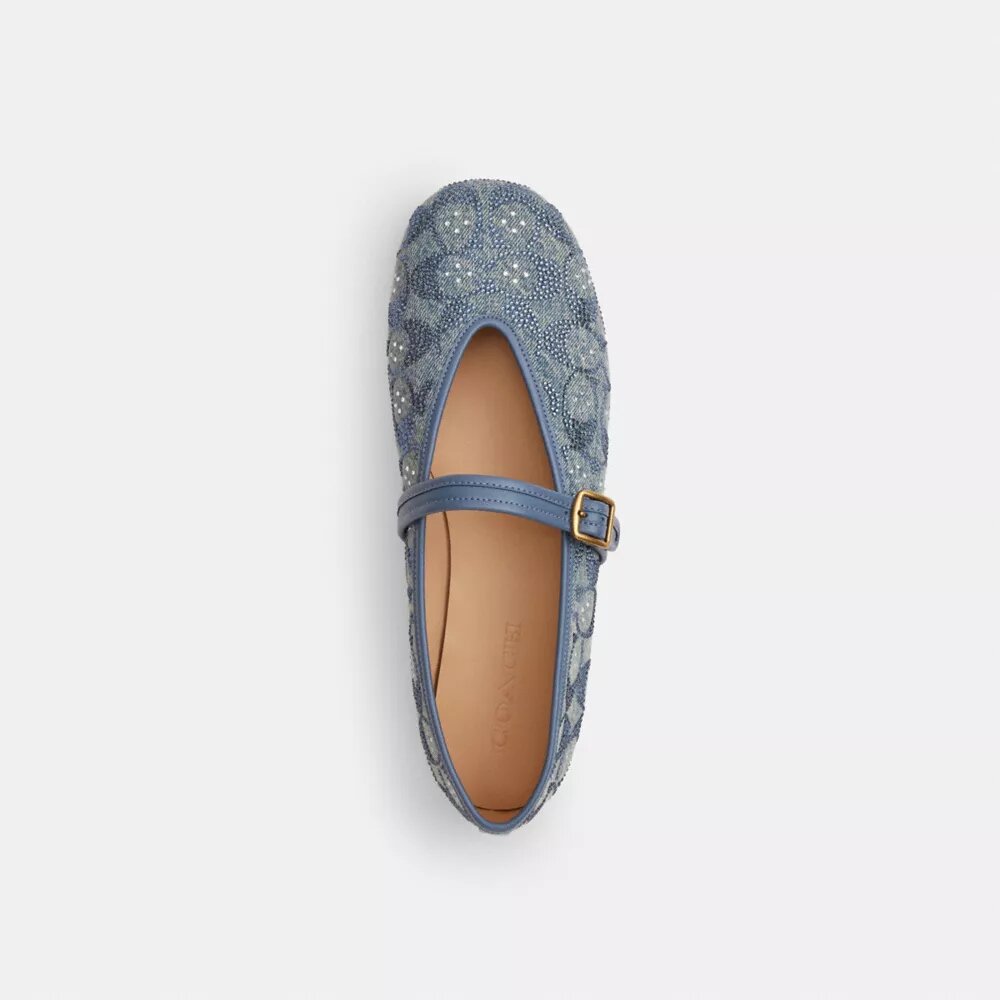 Mary Janes van Crystal Signature Denim