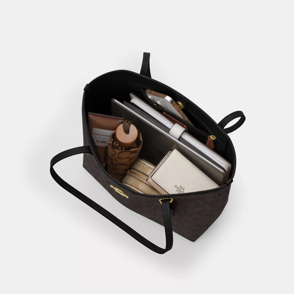 Middelgrote City-tote bag van Signature Canvas