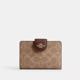 Middelgrote hoekportemonnee met ritssluiting van Signature Canvas