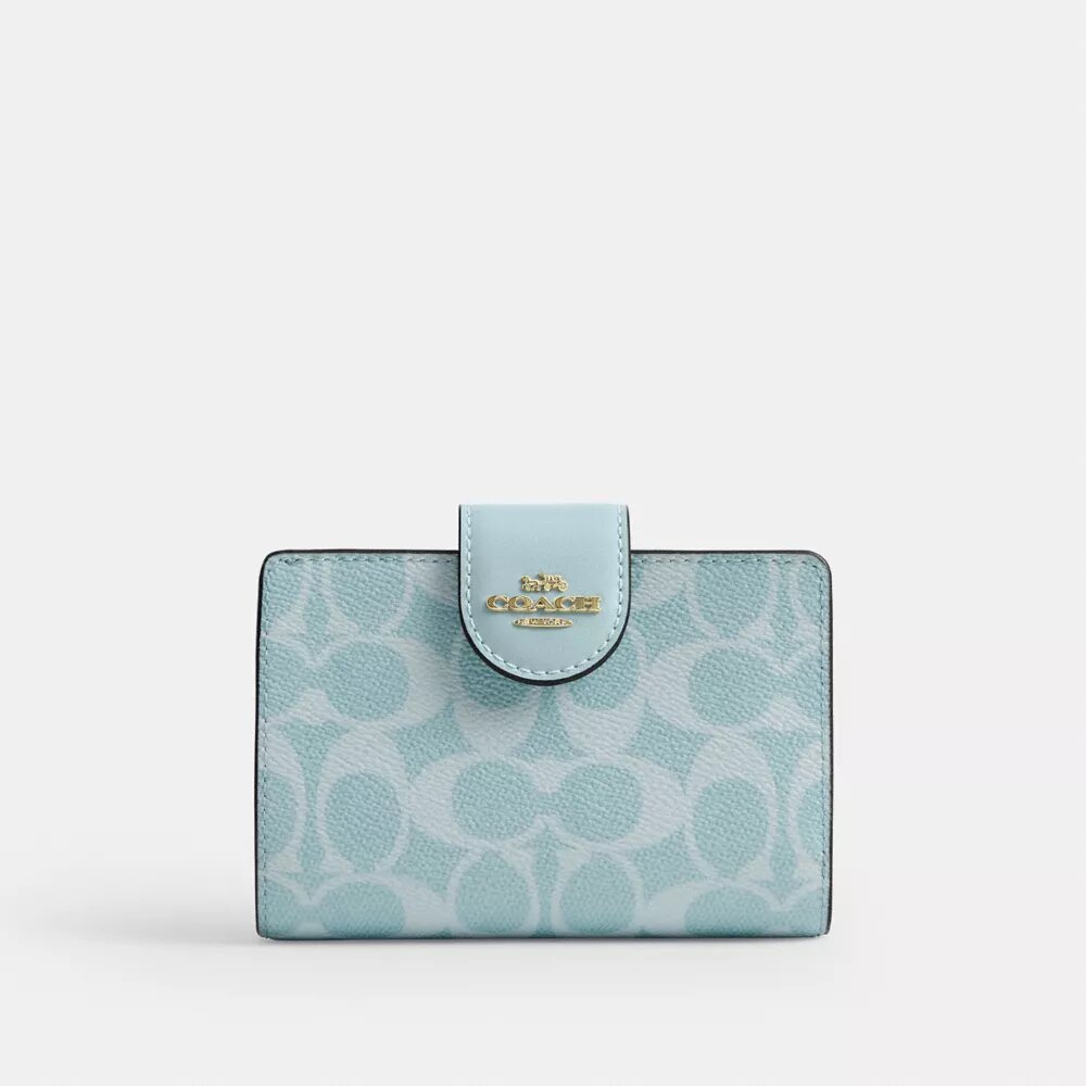 Middelgrote hoekportemonnee met ritssluiting van Signature Canvas
