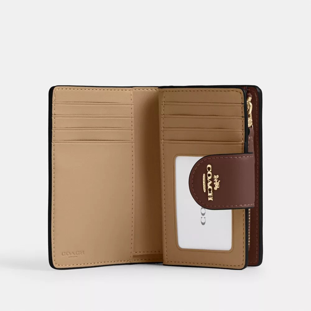 Middelgrote hoekportemonnee met ritssluiting van Signature Canvas