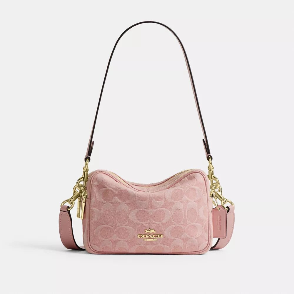 Mini Carey-crossbodytas in Signature Denim