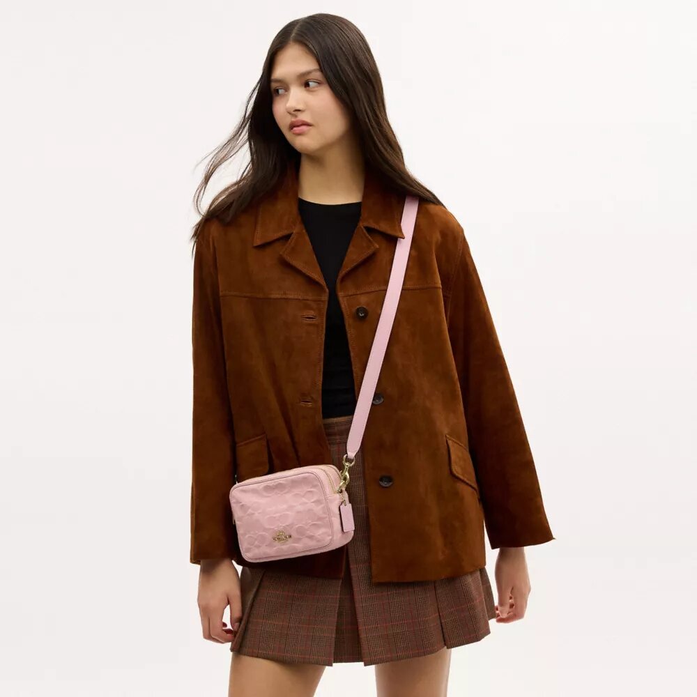 Mini Carey-crossbodytas in Signature Denim