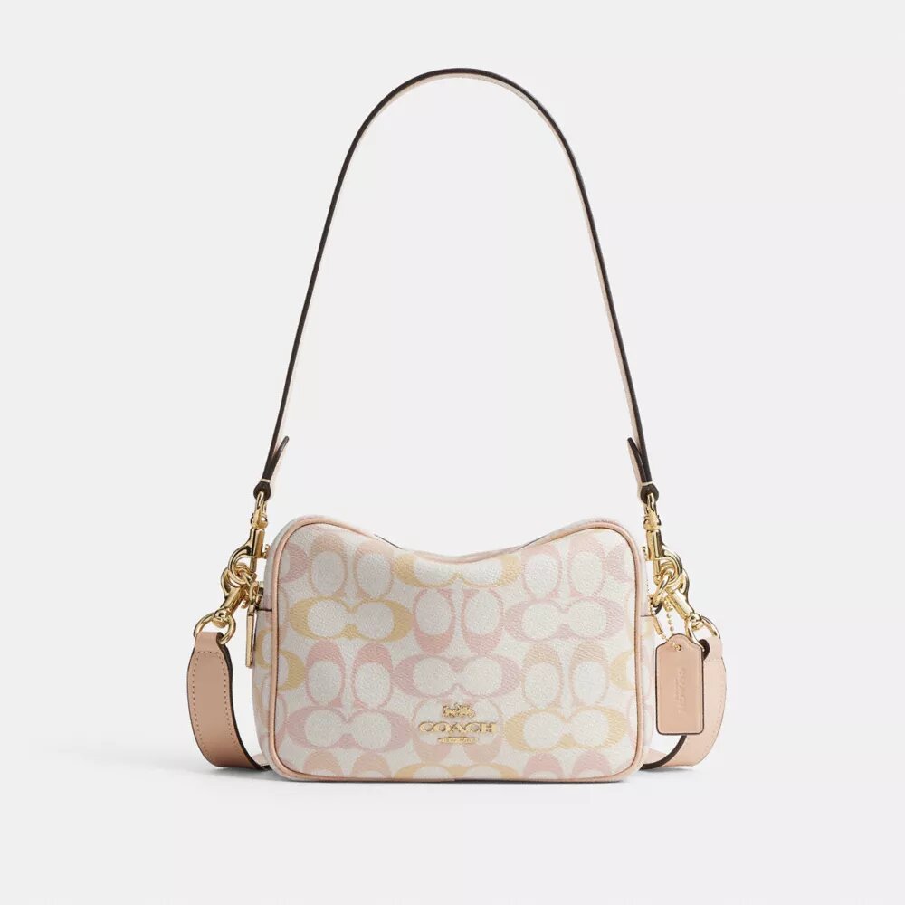Mini Carey Crossbodytas van Signature Canvas