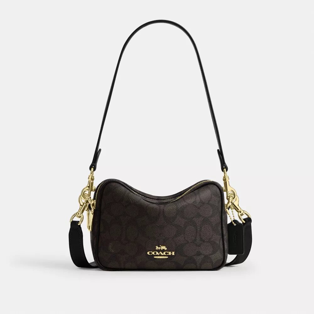 Mini Carey Crossbodytas van Signature Canvas
