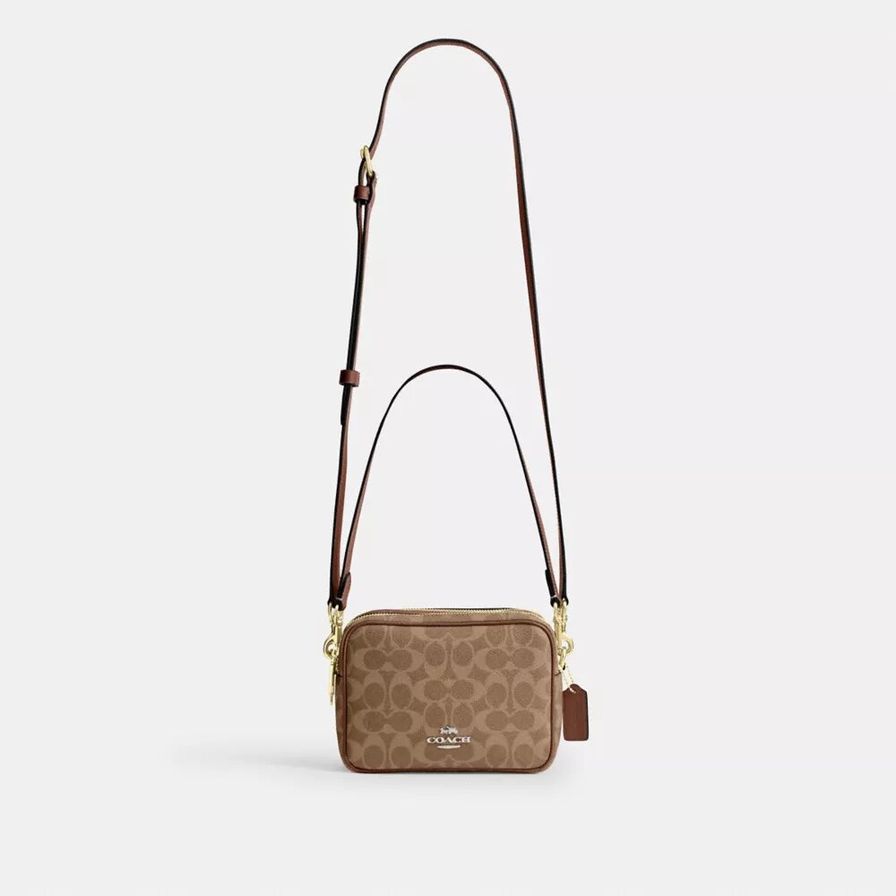 Mini Carey Crossbodytas van Signature Canvas