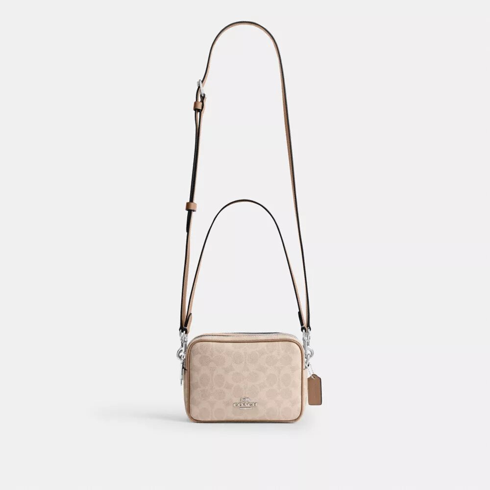 Mini Carey Crossbodytas van Signature Canvas