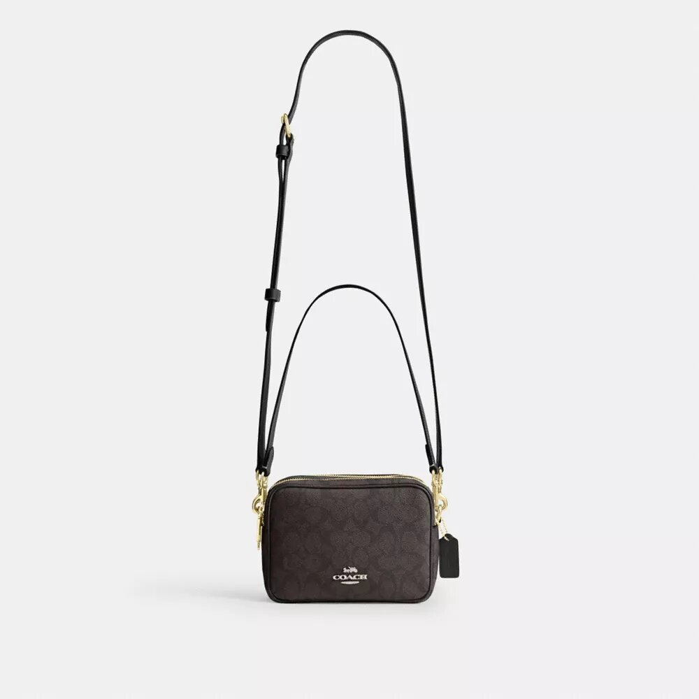 Mini Carey Crossbodytas van Signature Canvas