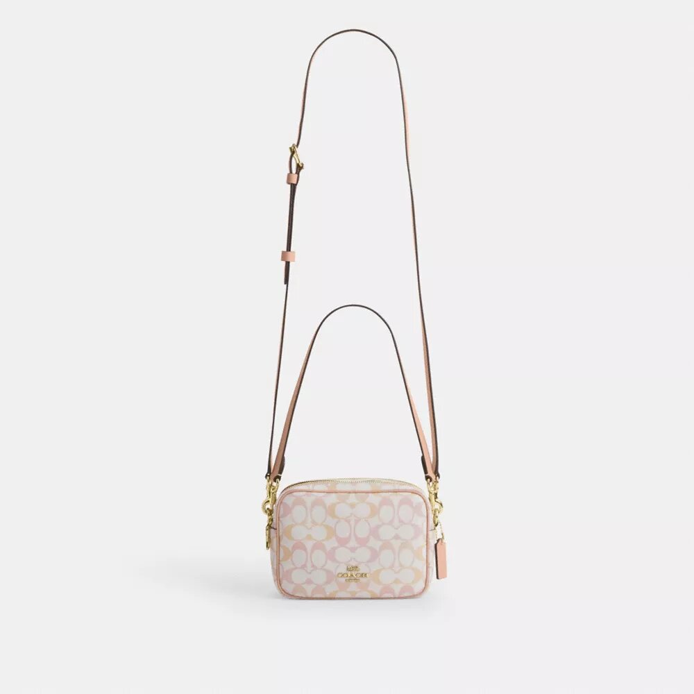 Mini Carey Crossbodytas van Signature Canvas
