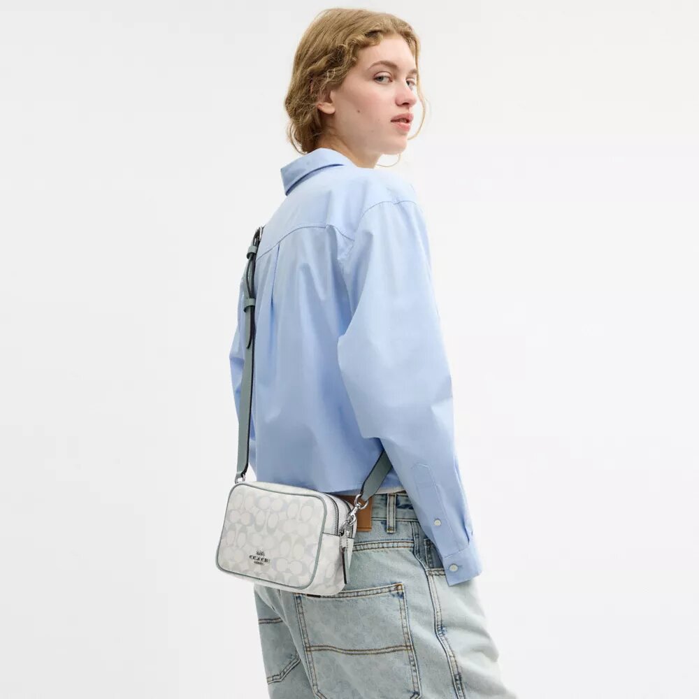 Mini Carey Crossbodytas van Signature Canvas