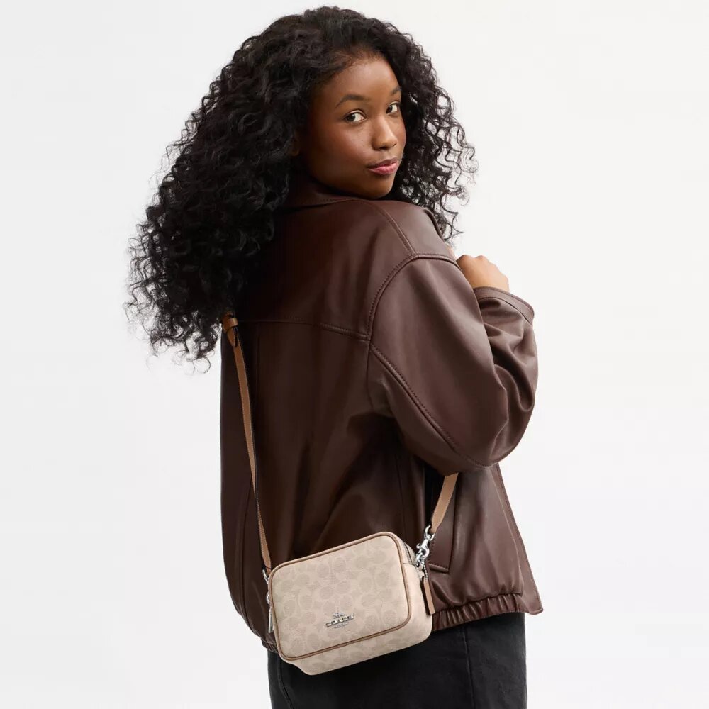 Mini Carey Crossbodytas van Signature Canvas
