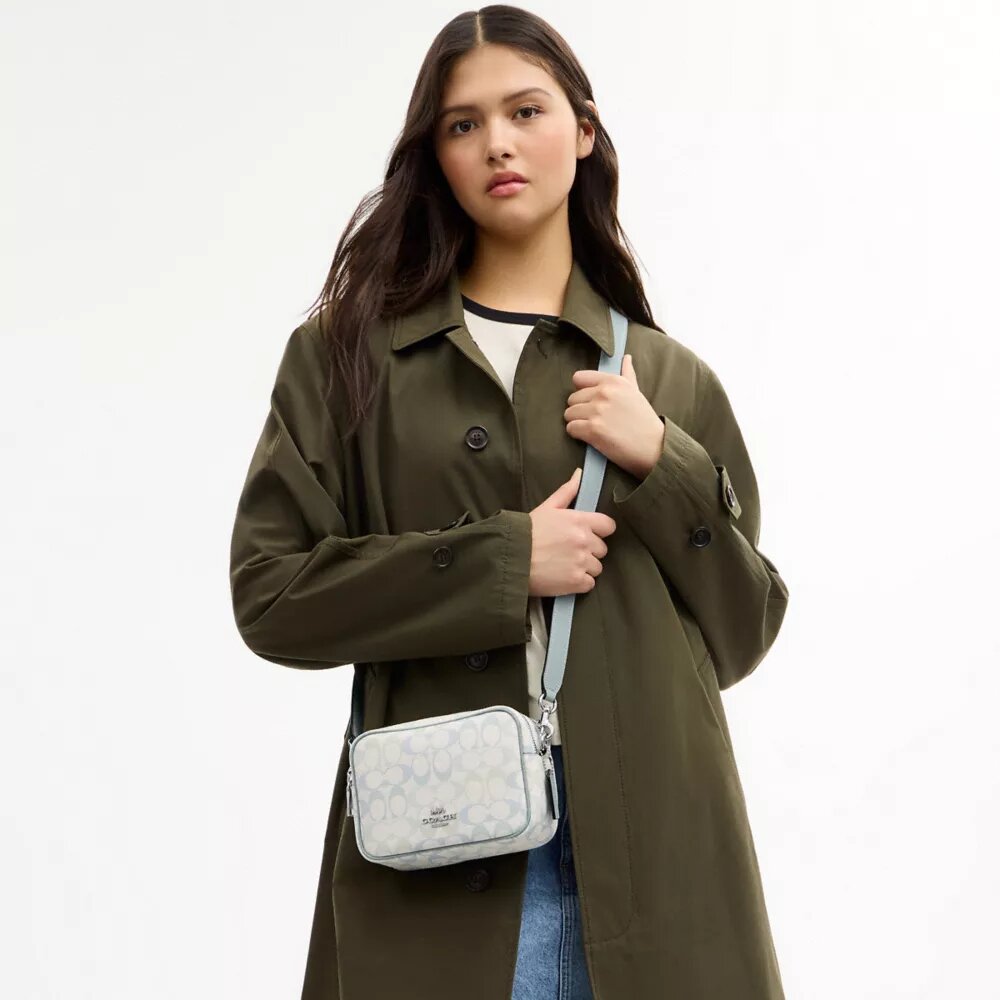 Mini Carey Crossbodytas van Signature Canvas