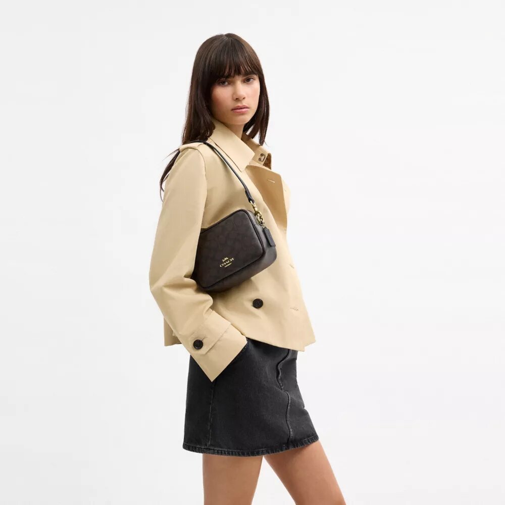 Mini Carey Crossbodytas van Signature Canvas