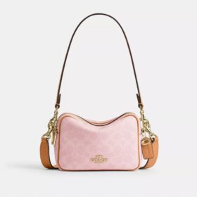 Mini Carey-crossbodytas van Signature Canvas met Bedels