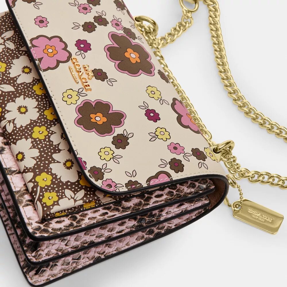 Mini Klare-crossbodytas met bloemenprint