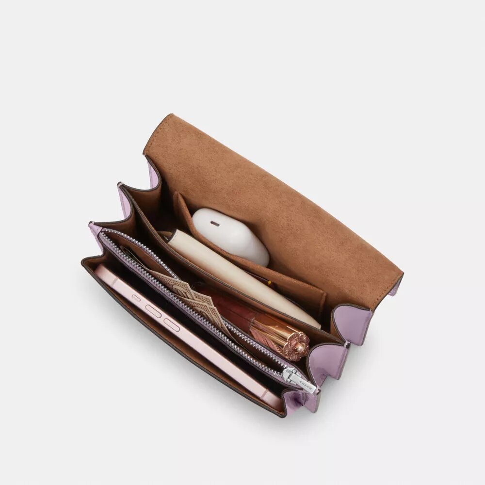 Mini Klare-crossbodytas van kenmerkend leer
