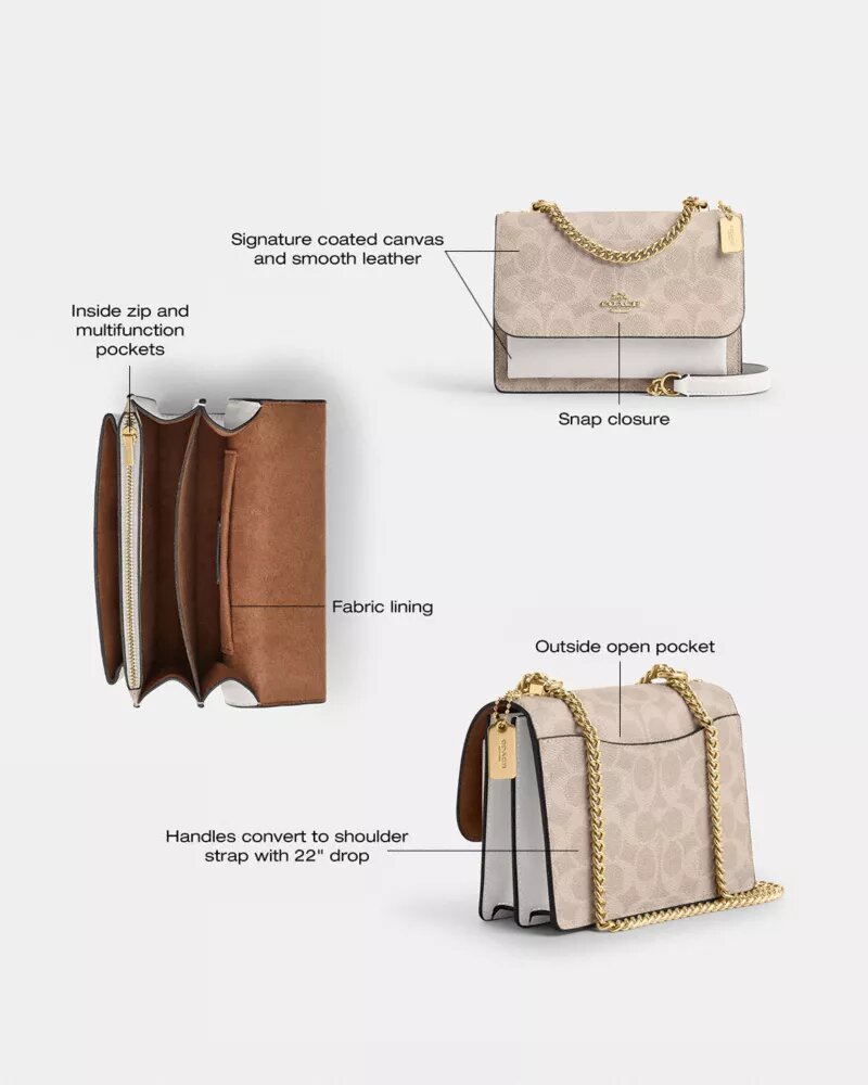 Mini Klare-crossbodytas van Signature Canvas