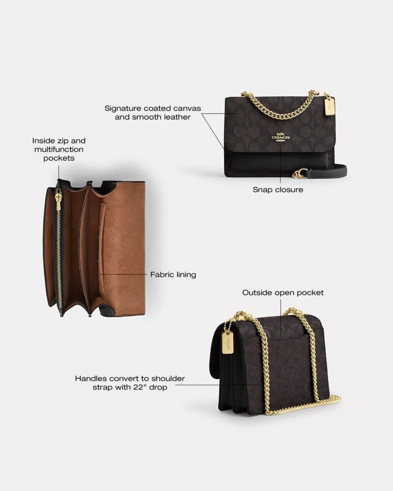 Mini Klare-crossbodytas van Signature Canvas