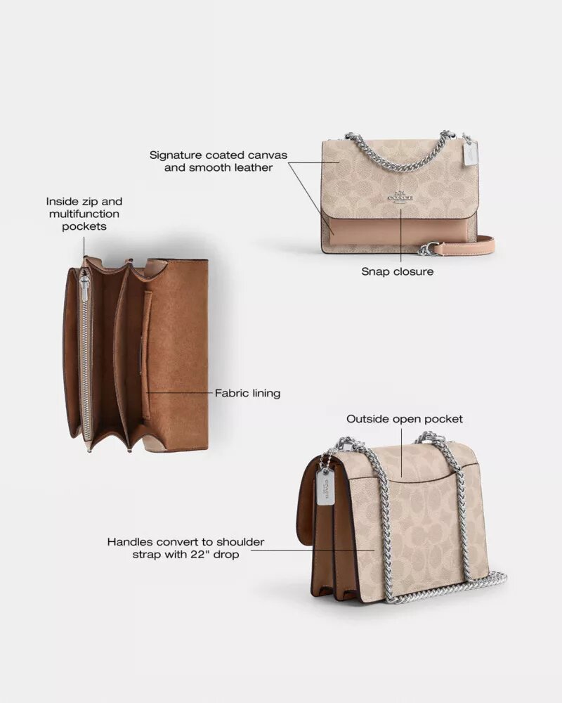 Mini Klare-crossbodytas van Signature Canvas