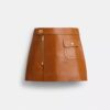 Mini-leren Heritage-rok
